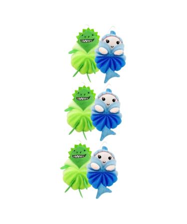 NOLITOY 6 Pcs Children's Bath Ball Body Wash for Kids Mesh Brush Luffa Exfoliating Balls Bath Scrubber Cute Bath Sponges Pouf Bath Shower Sponge Take a Bath Newborn Polyethylene Cushion
