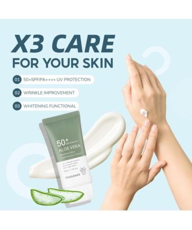WELCOS KWAILNARA Aloe Vera Sun Cream - Hydrating Soothing SPF | Non Nano Non Greasy | Korean Skin Care | Ultimate Sun Protection & Hydration | 50g - Buy Online on SooperMarket.com
