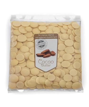 Superfoodies Raw Food Grade Cocoa/Cacao Butter 1KG - Organic Natural Wafers - for Baking & Skincare 1 kg (Pack of 1)