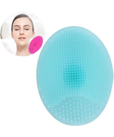 1 Pack Face Scrubber Soft Silicone Cleansing Brush Face Exfoliator Blackhead Pore Pad Cap Face Wash Brush for Deep Cleaning Skin Care Blue - Buy Online on SooperMarket.com
