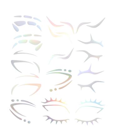 MUSISALY 6pcs Iridescent Eyeliner Face Eye Shadow Stickers Eyebrow Sticker Makeup Sticker Transfer Glue