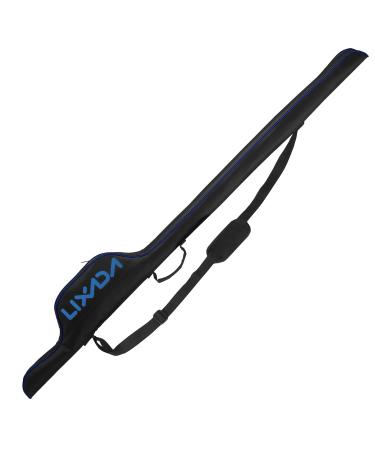 Lixada 63 Inch Fishing Rod Bag Portable Fishing Rod Reel Protective Case Folding Fishing Pole Holder Cover Rod Tackle Organizer Blue
