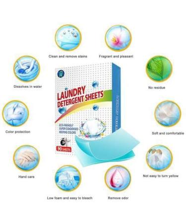 woyufen Laundry Detergent Sheets - 90 Loads Eco-Friendly Ultra Concentrated Laundry Strips - Biodegradable Plastic-Free & Vegan - Buy Online on SooperMarket.com