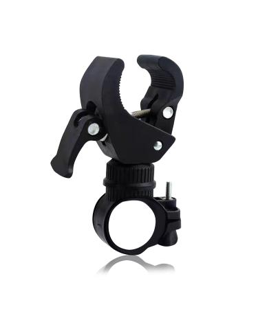 Mhymx bicycle light bracket flashlight bracket bicycle bicycle light Klemmer Universal bicycle bracket 360 rotatable flashlight holder (black)