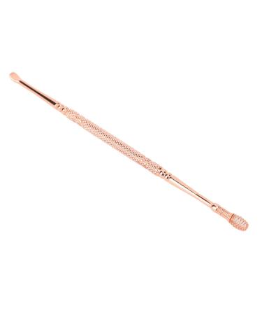 Ear Spoon Stainless Steel Glossy Rounded Relieve Itching Metal Ear Spoon for Home(Rose Gold)