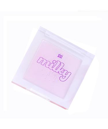Blush Palette  Milk Galaxy Soft Mist Blush Monochrome Blush Palette Matte Vitality Nude Makeup Rouge Repair Blush Portable Daily Light Makeup Pink Tender Girl Beautiful Woman (Taro paste)