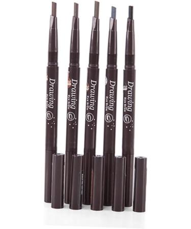Angoily 3pcs 2 1 Eyebrow Pen Gothic+mirror Eyebrow Pencils Eyebrow Brush To Rotate Five Colors - Buy Online on SooperMarket.com