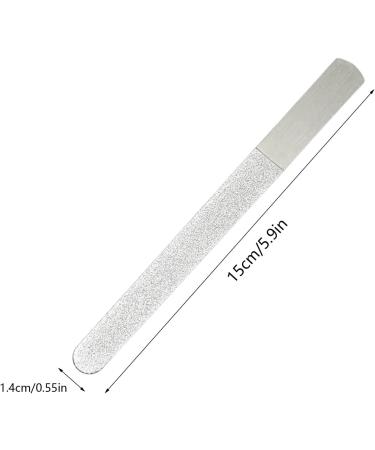 DASHIELL Stainless Steel Nail File - Stainless Steel Finger Nail File Toenail File for Natural Nails Pedicure Tool Nail Care for Home Salon or Travel Use A-12 short - Buy Online on SooperMarket.com