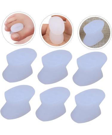 8pcs Toe Separator & Nail Protector Set | Big Toe Night Splint & Yoga Separator | Bunion Guard & Orthotic Foot Support | White Sebs Gel Material - Buy Online on SooperMarket.com