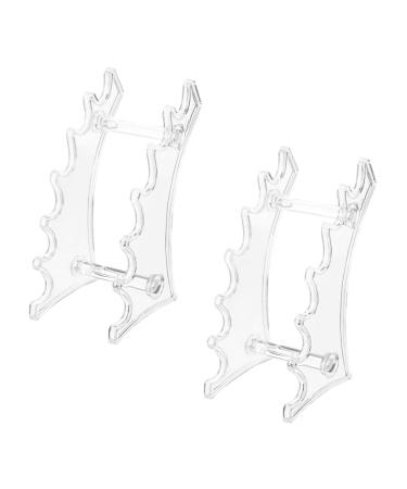 Angoily 2pcs Arc Pen Holder Retail Shop Display Stand Makeup Store Eyeliners Holder Acrylic Storage Box