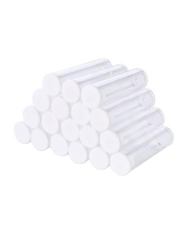 Craftdady 100Pcs Transparent Clear Plastic Small Empty Storage Tubes Bead Container Set Test Bottles Organizers Boxes with Lid 2.16x0.59 (55x15mm) 100 tubes  55x15mm  Clear