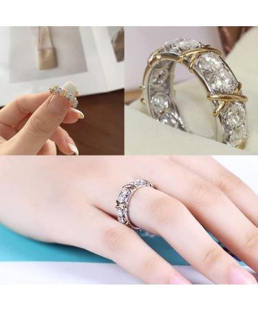 Moissanite Magnetology Lymphvity Ring Magnetic Zircon Shaping Cross Full Moissanite Diamond Ring Magnetic Zircon Rings for Weight Loss (Rose Gold+Purple 7) Rose Gold+purple 7 - Buy Online on SooperMarket.com