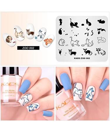 KADS Stamping Plates Animal Cute Manicure Template - Nail Art Image Stamp Tool - Buy Online on SooperMarket.com