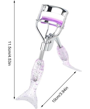 Veeteah Eyelash Curlers for Makeup | Small Fish Tail Shape Eye Curler with Comb Teeth Ergonomic Portable Makeup Supplies Beautiful Eyelash Tools for Girls Women Females Ladies A4 Chrome Plated With Purple Comb Purple Mermaid - Buy Online on SooperMarket.com