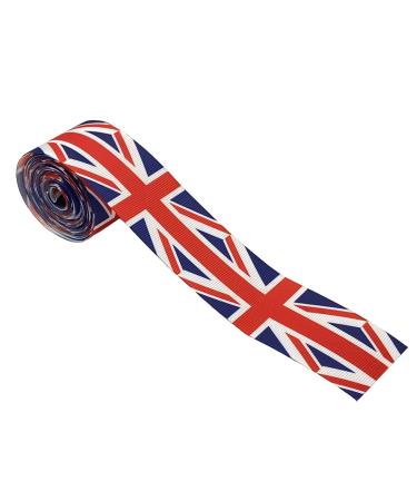 6 Yards Union Jack Ribbon 38mm Flag Printed Grosgrain Ribbon for Hair Bow Making Supplies Jubilee Ribbon Flag Bracelet Crafts DIY Accessories (A paragraph)