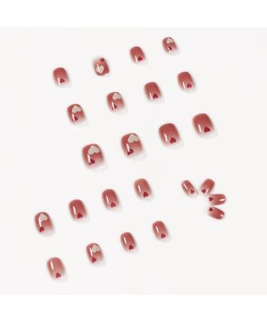Red Heart Soft Nail Wearing Nail Finished False Nail Beauty Patch Nail Patch Detachable Nail Patch Wearing Nail JP1043 - Buy Online on SooperMarket.com