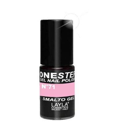 One Step semi-Permanent Gel nail polish 3-in-1 quick and easy application lasts 3 weeks high pigmentation without a dispersion layer 5 ml Layla Cosmetics No. 71 Sexy Heart (Rosa) N.71 Sexy Heart (pink) 10 ml (1 pack)