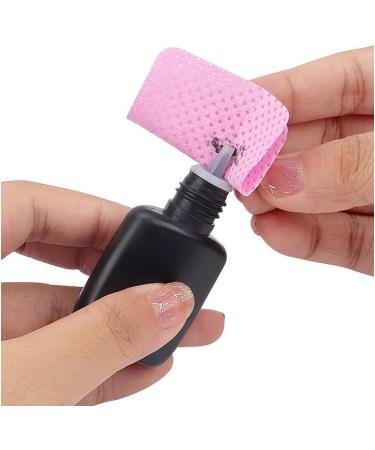 Lint Free Wipes for nail polish eyelash adhesive wipes pink Cotton Wipes UV Gel Polish Remover tweezer cleanser (180 Wipes) - Buy Online on SooperMarket.com