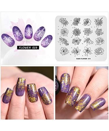 Alexnailart Nail Stamping Plate Multi-Pattern Print Image Stamper Scraper Tool FL019 - Buy Online on SooperMarket.com