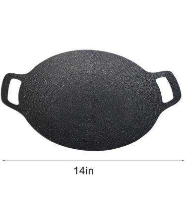 34cm Grill Pan Korean Round Non-Stick Barbecue Camping Pan Travel Outdoor Frying Barbecue Accessories L5I5 BBQ - Buy Online on SooperMarket.com