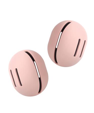 FERYES 2 PCS Makeup Sponge Holder - Silicone Beauty Blender Case Makeup Sponge Holder for Travel Pink 2 Pcs