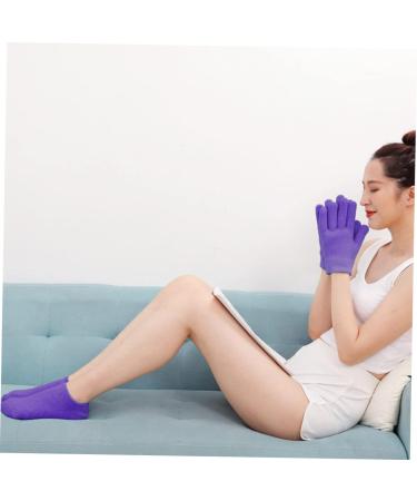 2 Sets Hand and Foot Care Set Gel Socks Bat Wing Hair Band Gel Gloves Feet Care Socks Repairing Dry Skin Gloves Beauty Vegetable Gel Miss Silicone Gel Skin - Buy Online on SooperMarket.com