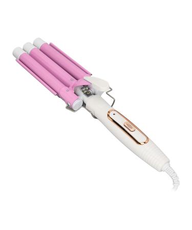 3 Barrel Curling Iron Wand Lasting Waves Adjustable Temperature Ceramic Material Flexible Suitable for All Hairstyles (US Plug)