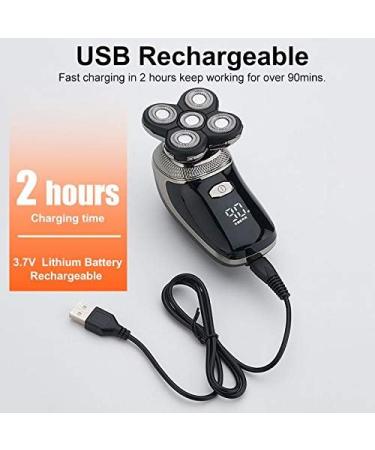 5D Floating Heads Electric Shaver - 5 in 1 Rechargeable Razor & Hair Clipper for Men | Nose & Ear Trimmer & Facial Cleaning Brush - International Shipping - Buy Online on SooperMarket.com