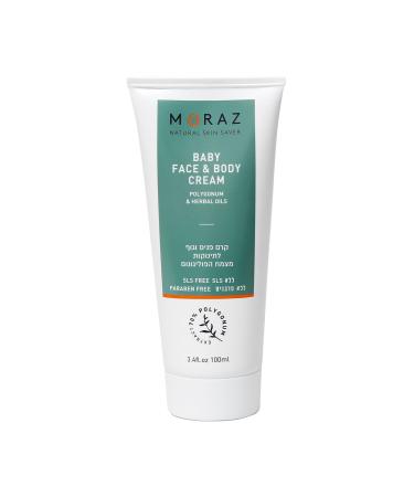 Moraz Baby Face and Body Cream - Baby Skin Care Solution Enriched with Jojoba Oil - Baby Cream to Soothe Irritation and Prevent Dry Skin - 3.4 oz