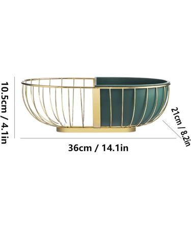 Fruit Basket Bowl Metal Fruit Plate Modern Hollow Double Basket Art Fruit Bowl Home Living Room Kitchen Storage Fruit Dish Restaurant Desktop Snack Bowl Fruit Bowls - Buy Online on SooperMarket.com