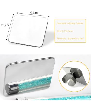 Professional 1PC Nail Art Palette Ring - Stainless Steel Color Mixing Palette for DIY Nail Designs | Handsfree Rectangle Makeup Tool - Buy Online on SooperMarket.com