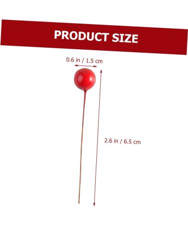 HOMSFOU 600 Pcs Artificial Berries Holly Berries Branch Artificial Red Berry Stem Artificial Holly Berries Round Ball Christmas Decor Christmas Tree Decorations Wreath Foam Cherry - Buy Online on SooperMarket.com
