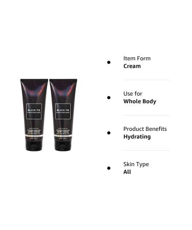 Bath and Body Works Men's Collection Black Tie Body Cream 8 Oz 2 Pack - Ultimate Hydration with Ultra Shea, Best for Men's Skincare - Buy Online on SooperMarket.com