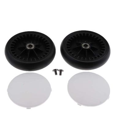 Buggy Wheel Pair - 360-Degree Flexible Stroller Accessories for Yoyo & Vovo - Robust Rubber Front & Back Wheels - Buy Online on SooperMarket.com