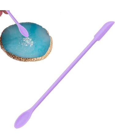 Versatile Silicone Double-End Spatula for Cooking & Cosmetics - Anti-Brewing Stamp Wax Scrap Tool in Violet - Buy Online on SooperMarket.com
