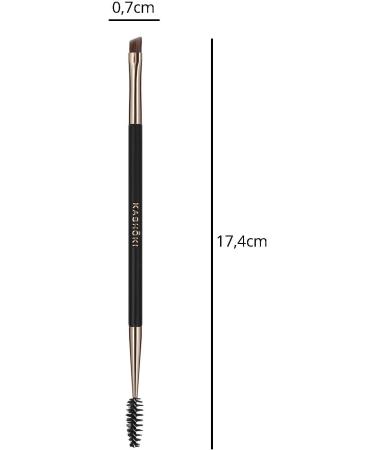 TB Tools for Beauty T4B Kashoki 412 Double-Sided Lash & Brow Brush | Durable Taklon Makeup Tool in Black & Gold - Buy Online on SooperMarket.com