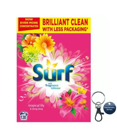 Sarf Tropical Laundry Powder Pack of 130 Wash with Key Ring