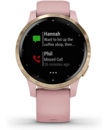 Garmin V voactive 4S Renewed Smartwatch | GPS, Music, Body Energy Monitoring | Light Gold/Light Pink Band - 40mm - Buy Online on SooperMarket.com