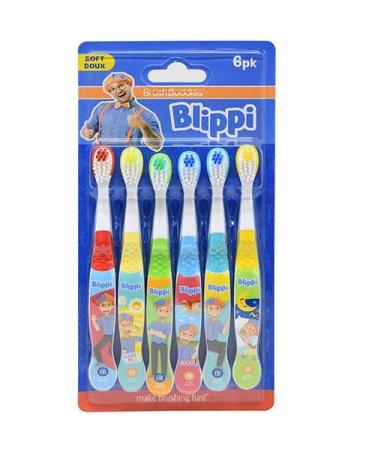 Brush Buddie Blippi Toothbrush 6 Pack for Children, boy, Girls - (BLIPPI-6)