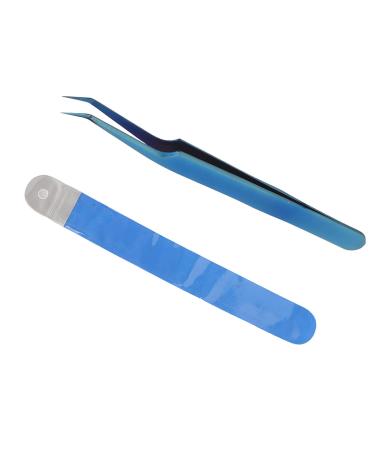 Eyelash Tweezers Ergonomic Beauty Tweezers Small Stainless Steel Flexible for Nail Technicians at Home (Slanted Tweezers)