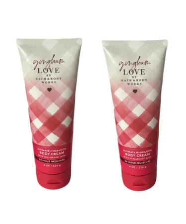 Bath and Body Works Gingham Love Body Cream Ultimate Hydration Gift Set For Women 2 Pack 8 Oz. (Gingham Love)