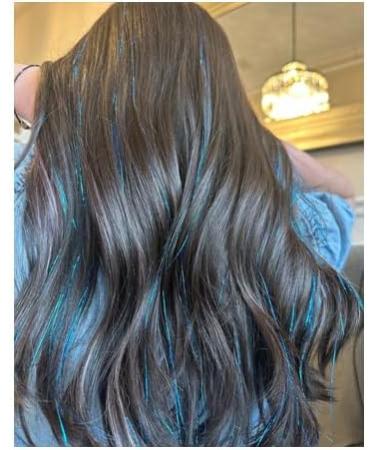 Sparkly Gold Hair Tinsel Extensions - Holographic 250 Strands for Women & Girls | Lake Blue - Buy Online on SooperMarket.com