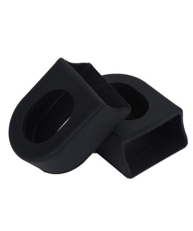 Tbest Bicycle Crank Arm Boots Soft Cover Silicon Sleeve Crank Protector Bike Gear Set (Pack of 2) Black