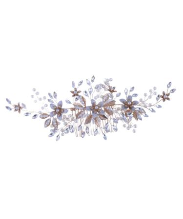 Gogogmee Headgear Bridal Hair Comb Bridal Headpieces for Wedding Bride Hair Comb Wedding Pearl Hair Comb Wedding Hair Accessories for Brides Wedding Hair Comb Wedding Headpiece for Bride