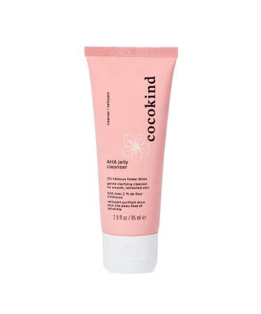 Cocokind AHA Jelly Cleanser  Gentle Face Wash and AHA BHA Cleanser with Hyaluronic Acid  Exfoliating Face Wash for Oily Skin