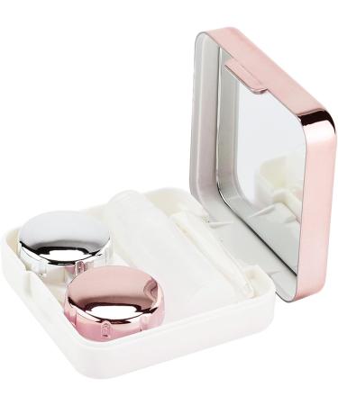 Akozon Lens Kutusu - Cute Pink Contact Lens Container Set with Mirror | Soft Travel Eye Care Storage Box - Buy Online on SooperMarket.com