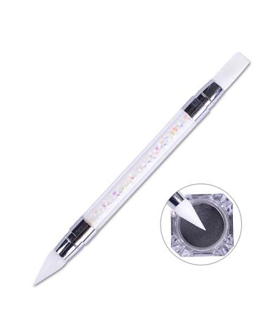 Nail Art Sculpture Pens Silicone Dual Head Manicure Carving Pen Rhinestone Beads Picker Tool
