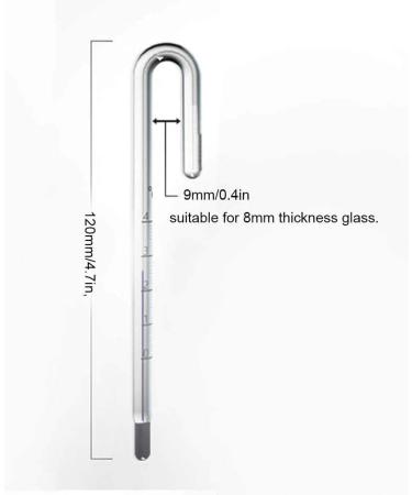 U Shape Hanging Glass Thermometer for Aquarium - Xianyu Thermometer 6mm - Buy Online on SooperMarket.com