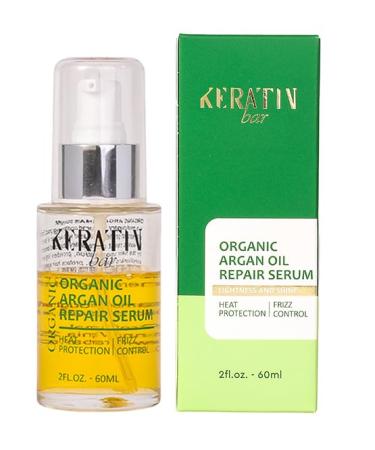 100% Organic Argan Oil Anti Frizz Hair Serum Styling Smoothing Strengthening Hydrating & Nourishing Heat Protection Shine Frizz Control Dry Damage Hair Repair (Argan Oil Serum)