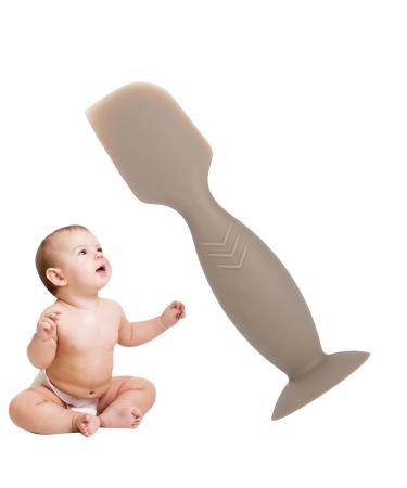 Aznever Baby Diaper Cream Applicator - Soft Silicone Spatula with Suction Cup Base | Safe & Smooth Diaper Cream Patch in Khaki for Easy Application - Buy Online on SooperMarket.com